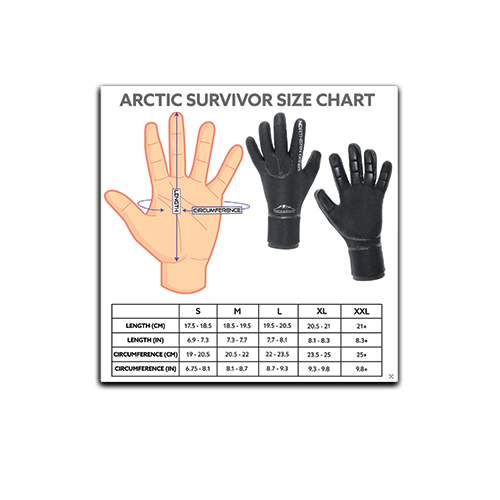 Arctic Survivor Glove Size Chart